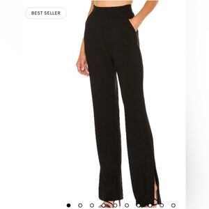 NBD Revolve Granada High Waisted Split Pant in Black Trousers Size Medium